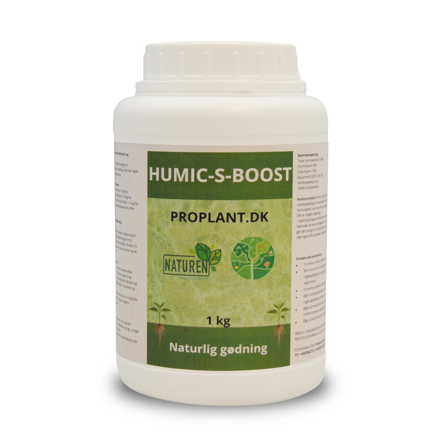 HUMIC-S-BOOST naturlig gødning 1 kg Flaske HUMIC-S-BOOST naturlig gødning 1 kg