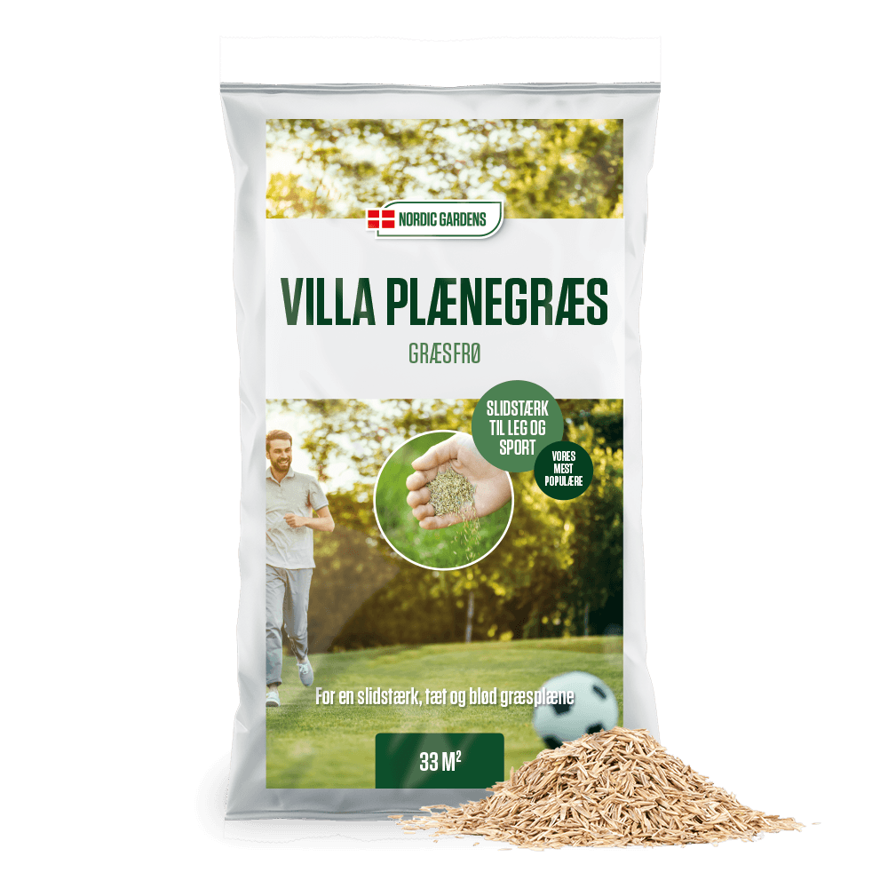 Nordic Gardens Villa Plænegræs græsfrø 33 m² Pose med Nordic Gardens Villa Plænegræs græsfrø