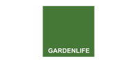 GardenLife-logo med hvid tekst på grøn baggrund