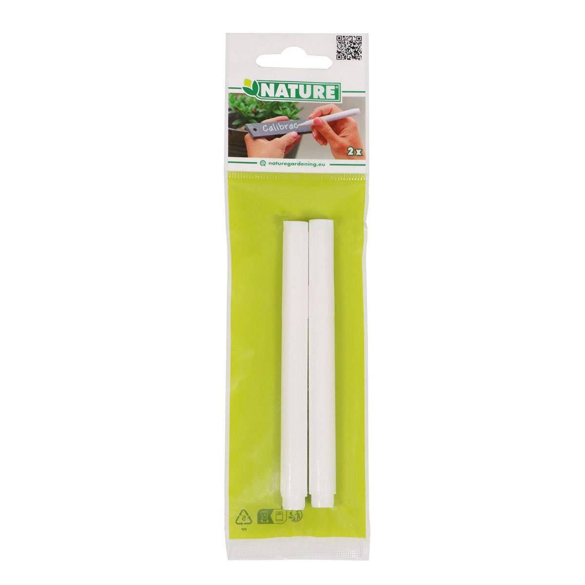 Nature hvide plantepenne til havemærker, 2 stk.
