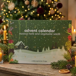 Julekalender med urte- og grøntsagsfrø Julekalender med urte- og grøntsagsfrø