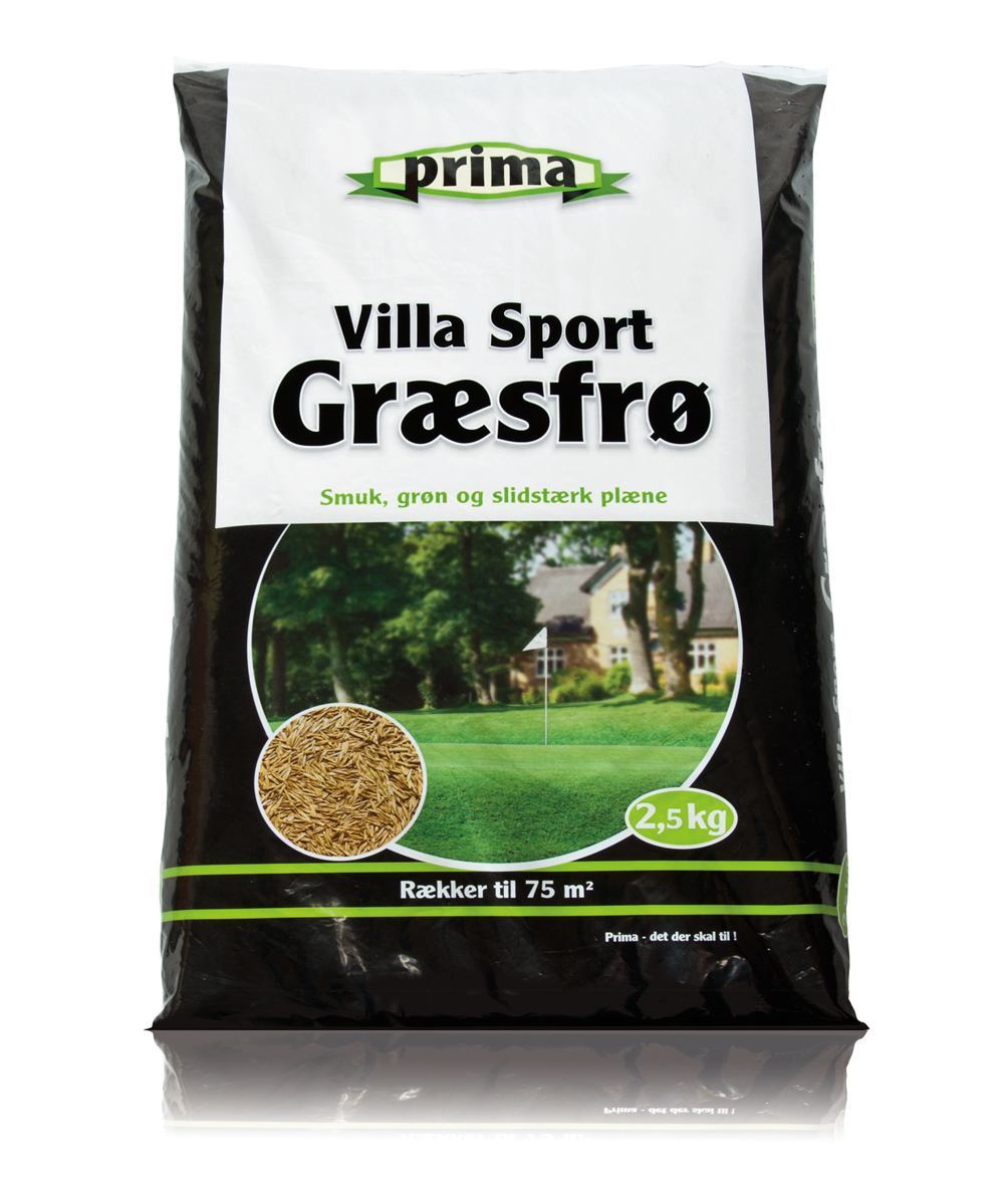 Pose med Prima Villa Sport græsfrø 2,5 kg