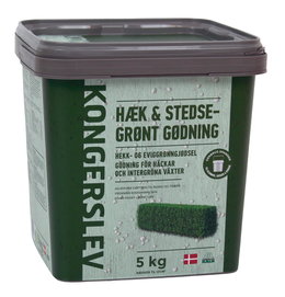 Kongerslev gødning til hæk og stedsegrønt 5 kg Spand med Kongerslev hæk- og stedsegrønt gødning 5 kg