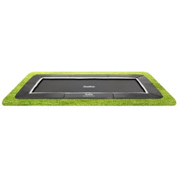 Salta nedgravet rektangulær trampolin sort Sort Salta nedgravet rektangulær trampolin i græs