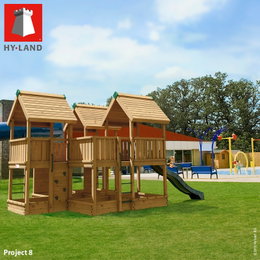 Hy-Land Projekt 8 trælegeplads med rutsjebane