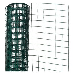 Rulle galvaniseret trådnet med grøn PVC-belægning, maskestørrelse 6,4 mm, mål 50 cm x 3 m. Nature trådnet til tæt afskærmning, plantebeskyttelse og hobbyprojekter i haven.