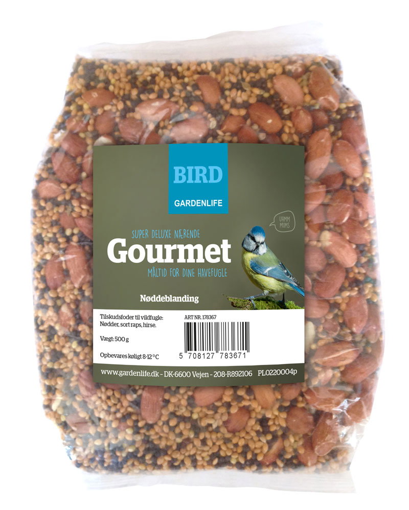 BIRD Gardenlife Gourmet nøddeblanding 500 g BIRD Gardenlife Gourmet nøddeblanding til havefugle