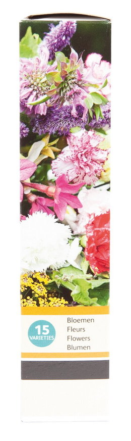 Frø til blomster, mix 15 sorter Pakke med blomsterfrø, blanding af 15 sorter