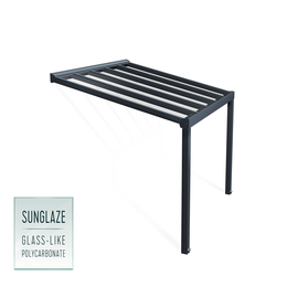Sunglaze terrasseoverdækning i polycarbonat Sort Sunglaze terrasseoverdækning i polycarbonat