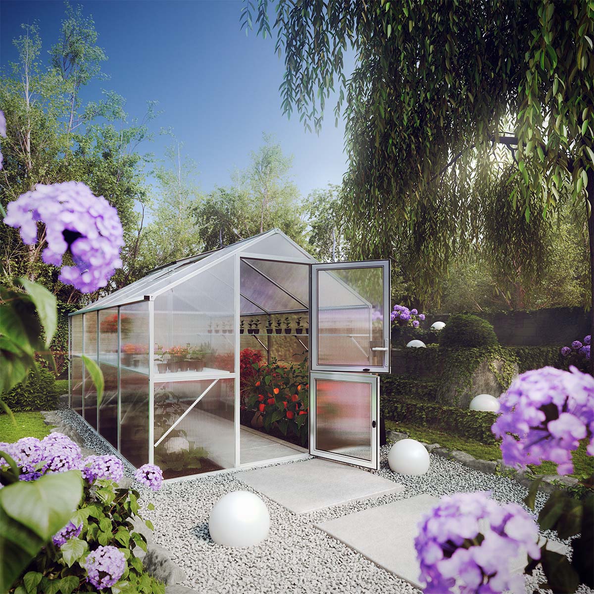 Drivhus - Model Rose IV, Aluminium - 10 m2