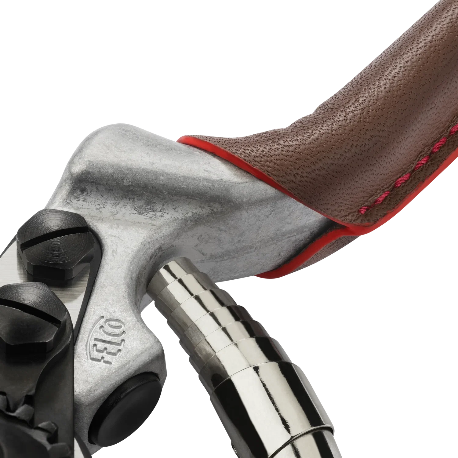 Nærbillede af Felco 6 Elite beskæringssaks med ergonomisk greb og sort F‑Tech belagt klinge; let, holdbar og ideel til præcist havearbejde
