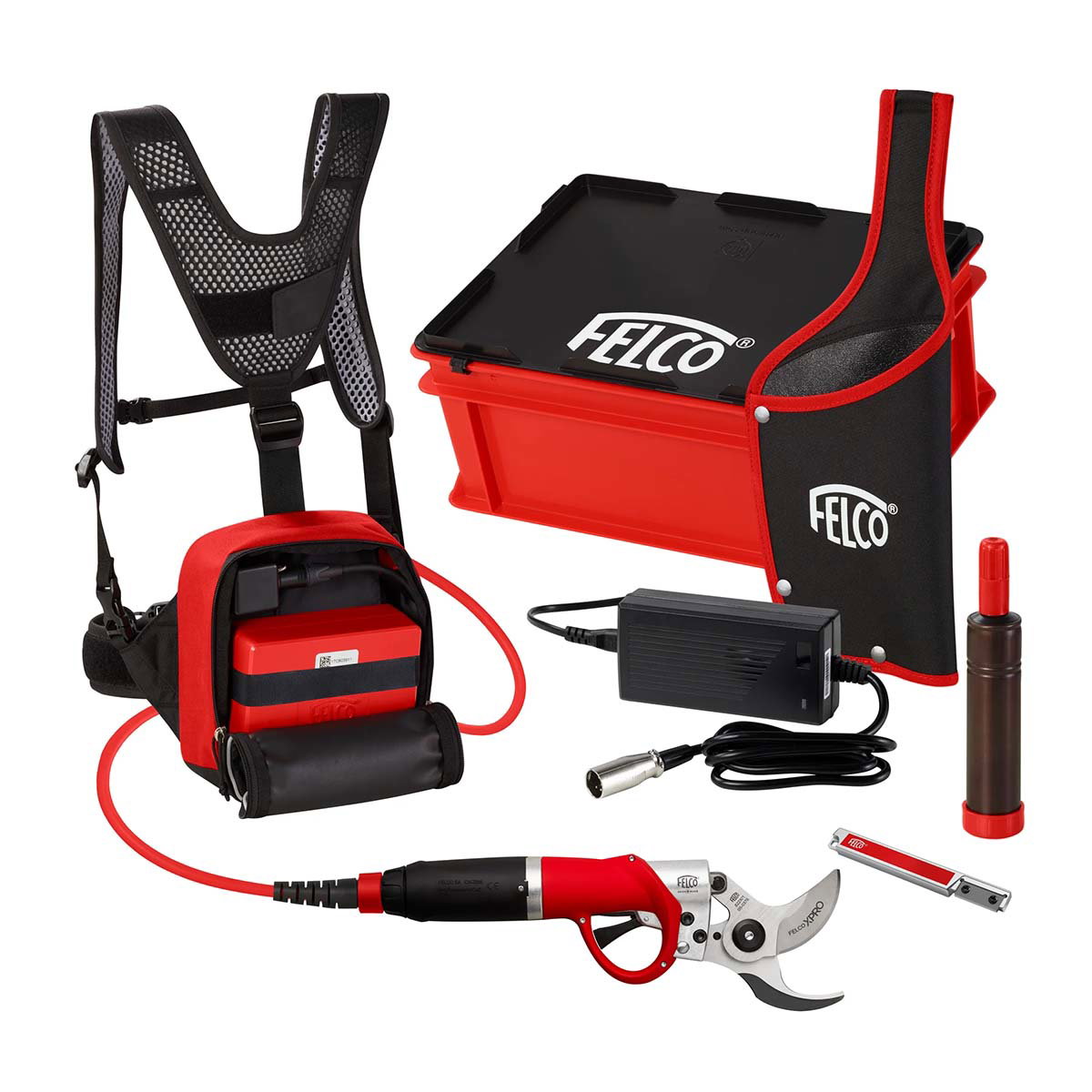 FELCO elektrisk beskæresaks med batterisæt