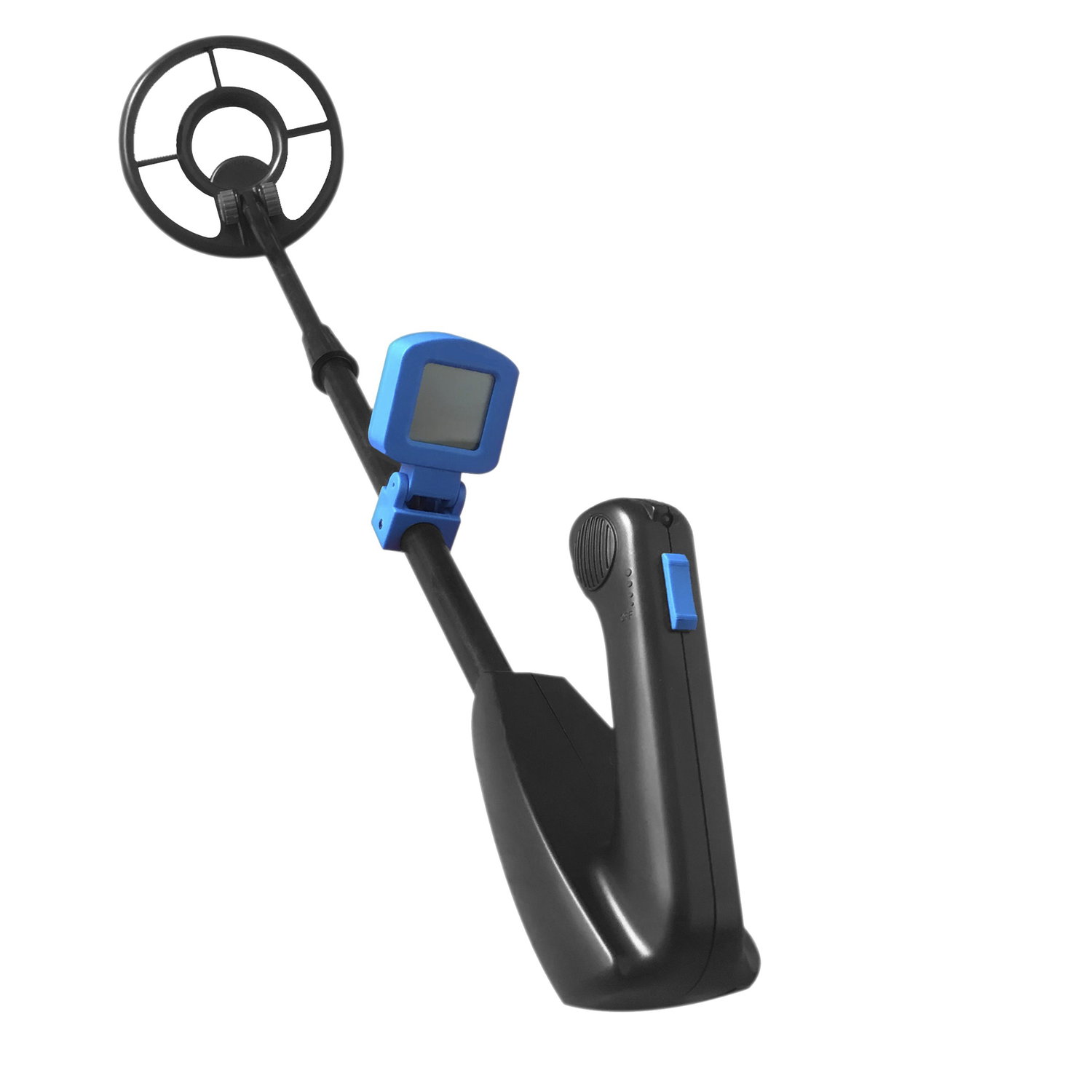 Sort og blå metal detector til hobbybrug