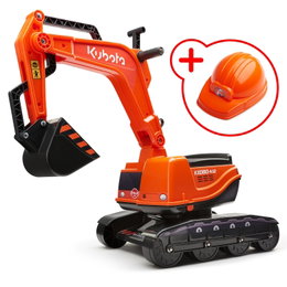 Kubota legetøjsgravko med hjelm Orange Kubota legetøjsgravko med sikkerhedshjelm