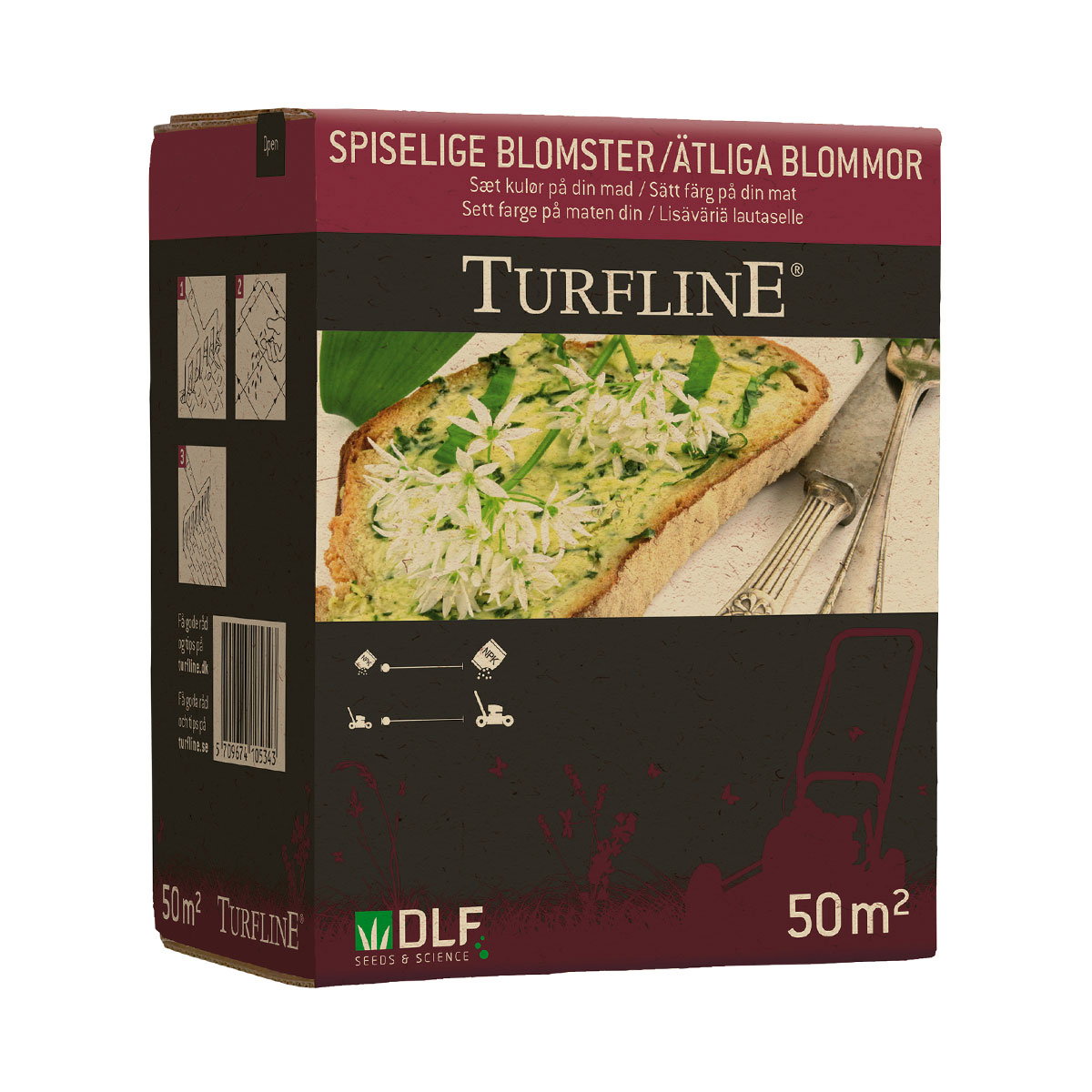 Pakke med Turfline spiselige blomster frø 50 m²