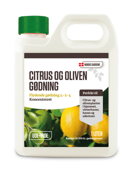 Flydende citrus og oliven gødning 1 liter Nordic Gardens citrus og oliven flydende gødning 1 L