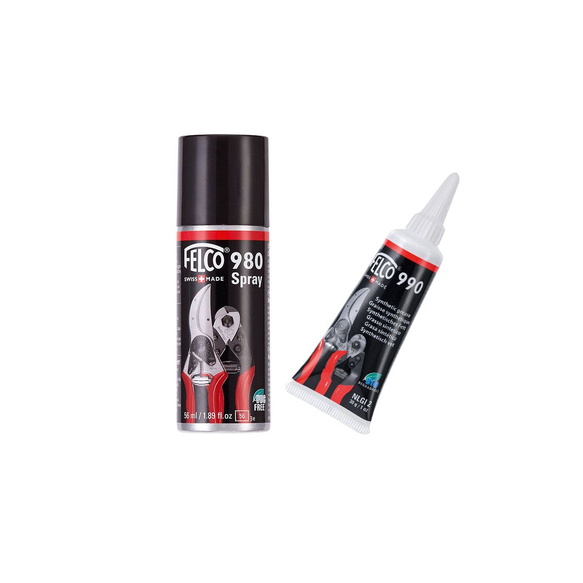 FELCO 980 vedligeholdelsesspray og 990 olie til sakse