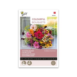 Buzzy blomsterfrø Colourful Bouquets Buzzy Colourful Bouquets sommerblomster frøpose