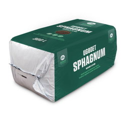 Pose med Holmebo fin sphagnum 0-25 mm, 300 L – lys, ugødet sphagnum fra højmose, velegnet til rhododendron, hortensia og andre surbundsplanter, stimulerer roddannelse og løsner lerjord