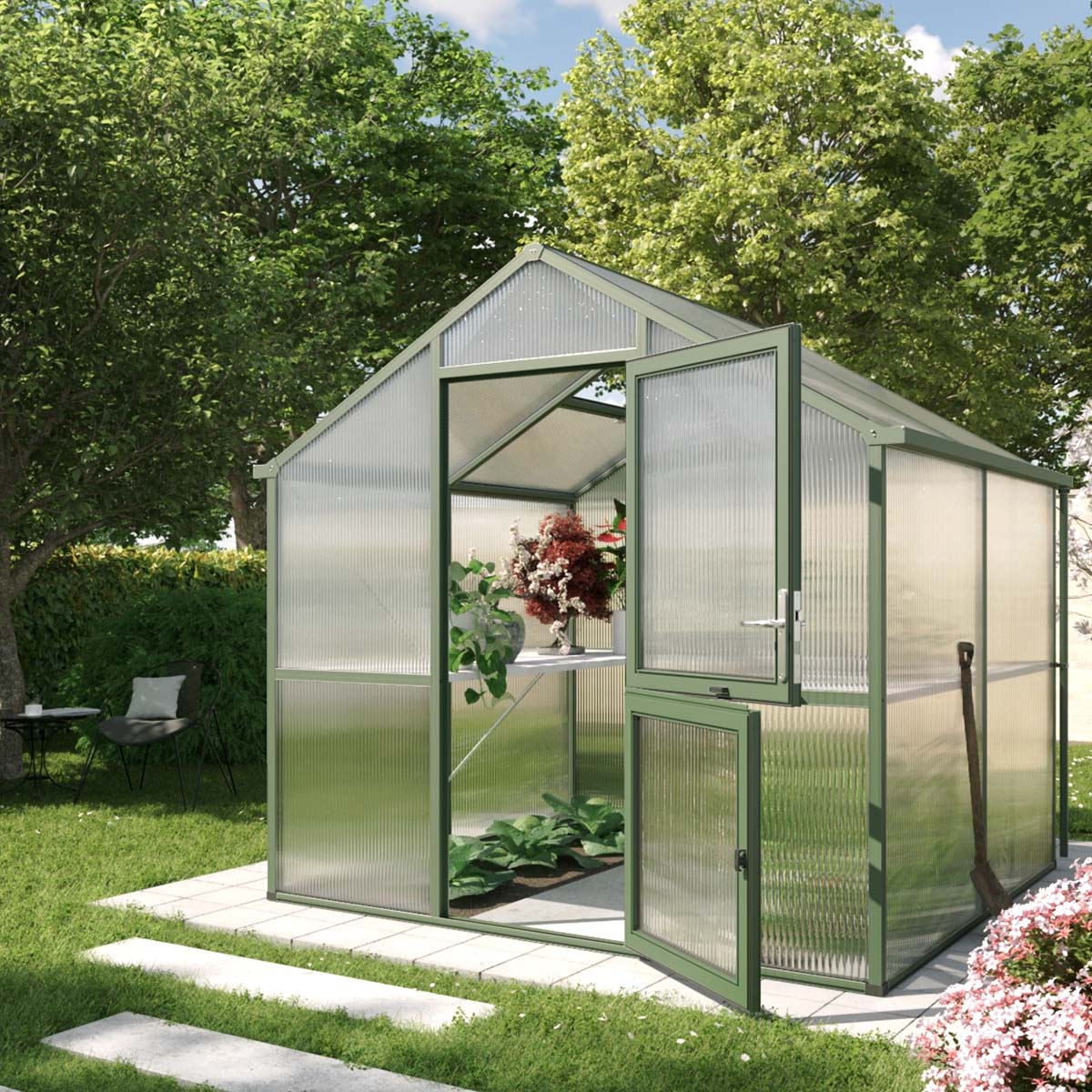 Drivhus - KGT Iris II, Grangrøn - 5,06 m2