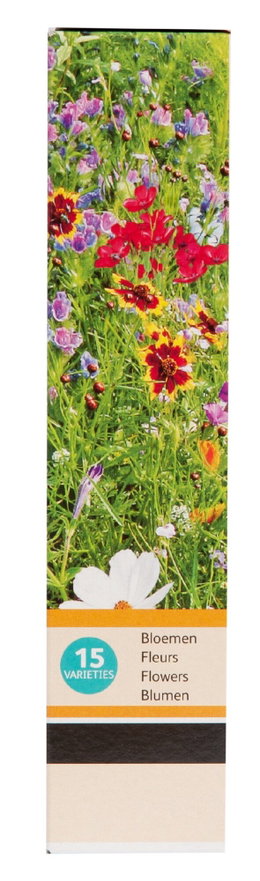 Blomsterfrøblanding med 15 sorter Frøpose med farverig blomsterblanding, 15 sorter