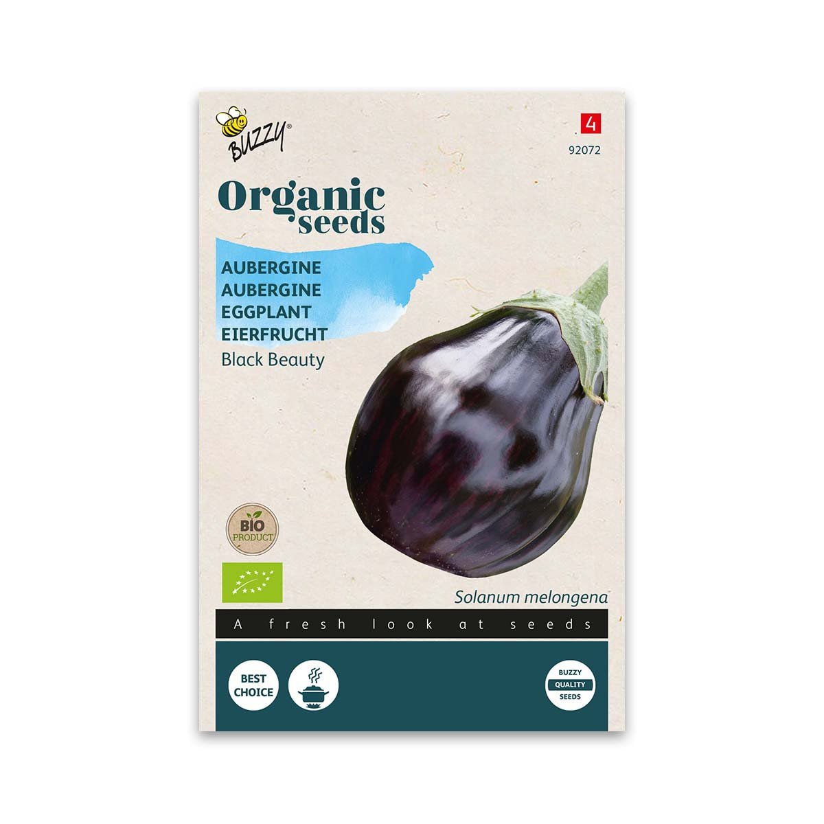 Økologiske auberginefrø Black Beauty Frøpose med økologiske auberginefrø Black Beauty