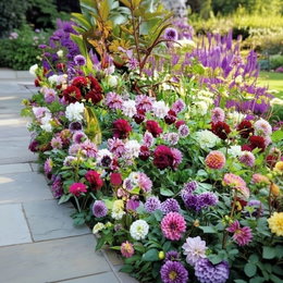 Pose med blandede blomsterløg – Fantasy Flowers 1 m² | Florex Blandet blomsterbed fra pose med blandede blomsterløg 'Fantasy Flowers' 1 m² fra Florex – farverige dahliaer og andre løg (25 stk.), giver tæt blomstertæppe og blomstrer helt til efteråret