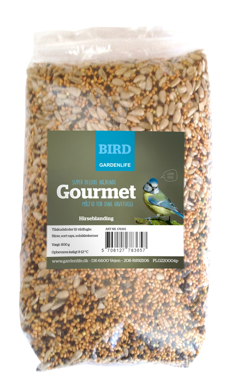 Pose med Gourmet hirseblanding til havefugle 800 g