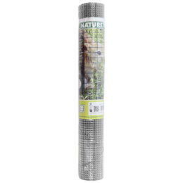 Nature galvaniseret trådhegn 6,4 mm - 50 cm x 3 m Rulle med galvaniseret trådhegn fra Nature, 6,4 mm maskestørrelse, 50 cm høj og 3 m lang – fintmasket, fleksibelt hegn til have, beskyttelse af planter, mindre indhegninger og gør-det-selv-projekter