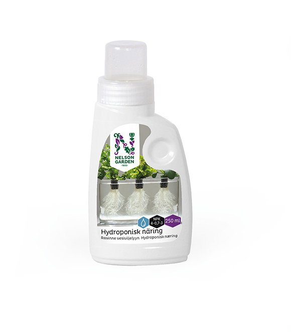 Flaske med Nelson Garden hydroponisk næring 250 ml