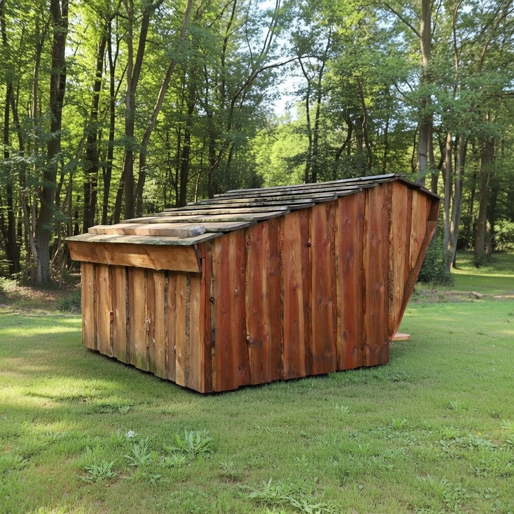 Shelter i lærketræ til 4 personer – BMB, åben front og plads 230 x 210 cm Shelter i lærketræ fra BMB til 4 personer med åben front, solid konstruktion og indvendigt areal 230 x 210 cm, ideel til overnatning og hygge ved bål i naturen