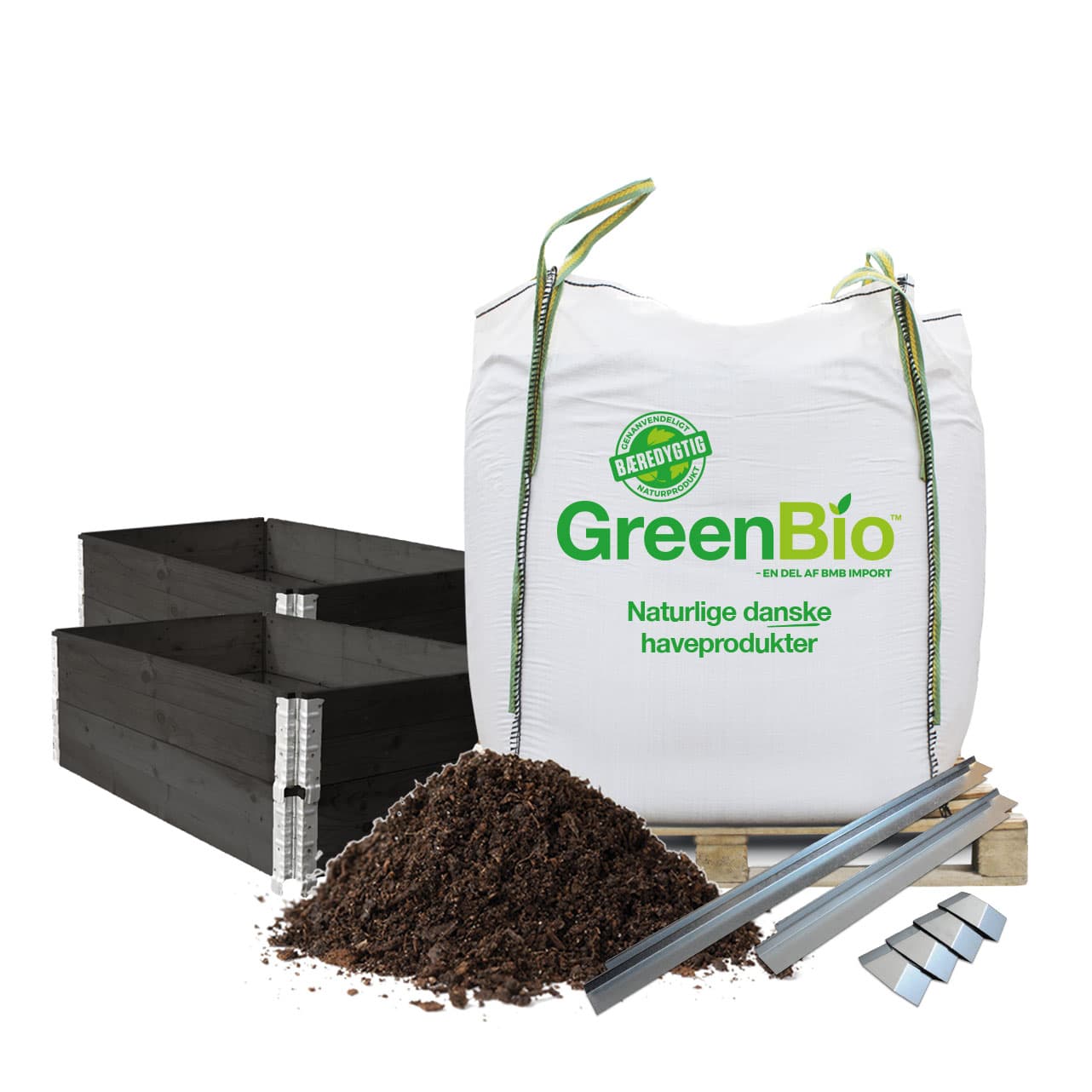 GreenBio bigbag med jord og komplet højbedsæt