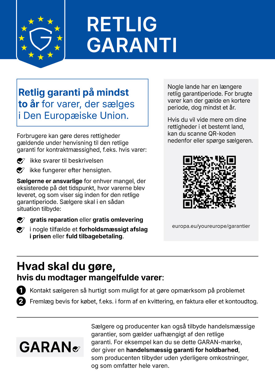 Legal - guarantee notice EU
