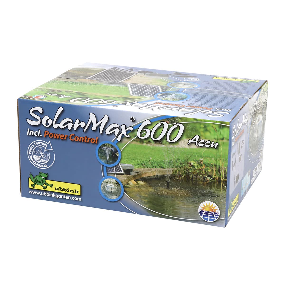 SolarMax 600 solpumpe sæt til havedam med batteri
