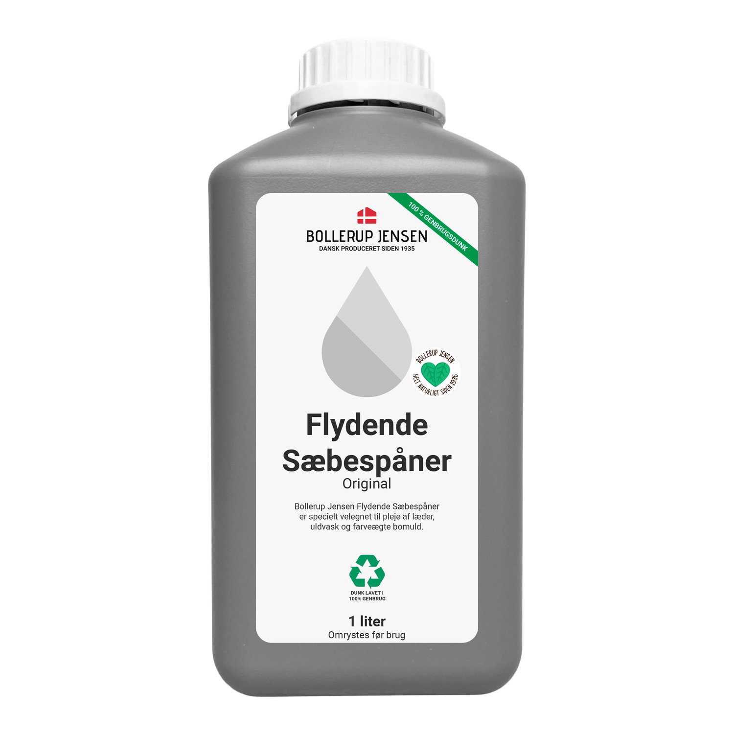Flaske med Bollerup Jensen Flydende Sæbespåner 1L