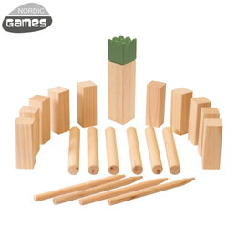 Nordic Games kubb spil i træ Komplet Nordic Games kubb havespil i træ