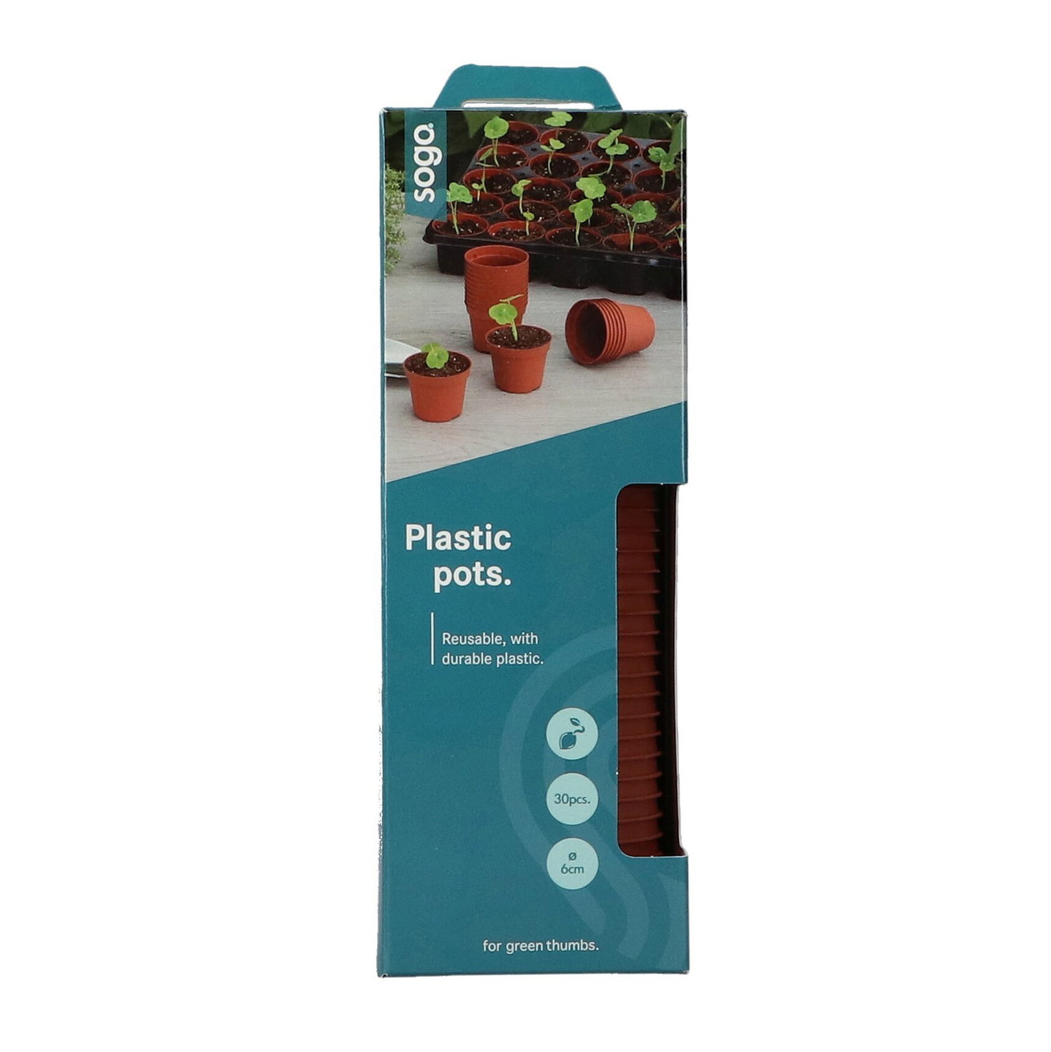 Pakke med Soga plastpotter til små planter