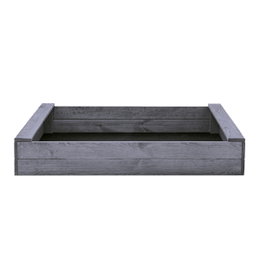 Sandkasse slim 120x120 cm i grå, pladsbesparende design, grundmalet 100% PEFC-certificeret fyrretræ fra NORDIC PLAY Active