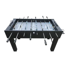 Bordfodbold sort deluxe NORDIC Games – robust MDF 137 cm, forkromede stænger Sort bordfodboldspil (deluxe) fra NORDIC Games, 137 cm; 15 mm MDF med PVC-laminat, forkromede stænger, 22 spillere, 2 bolde og justerbare fødder – ideel til hjem, institution eller kontor