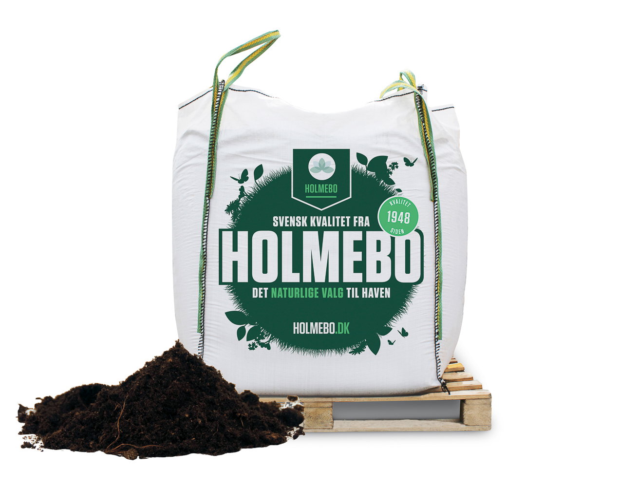 Holmebo kompost i stor bigbag på palle