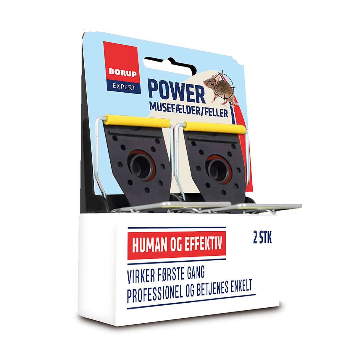 Pakke med Borup Power musefælder, 2 stk