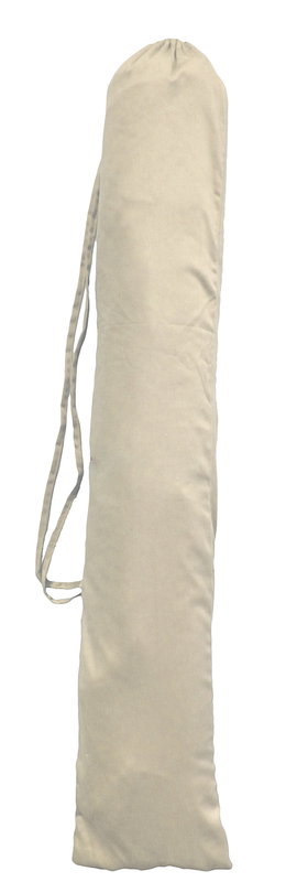 Beige yogamåtte taske med skulderrem Lang beige taske til yogamåtte med rem