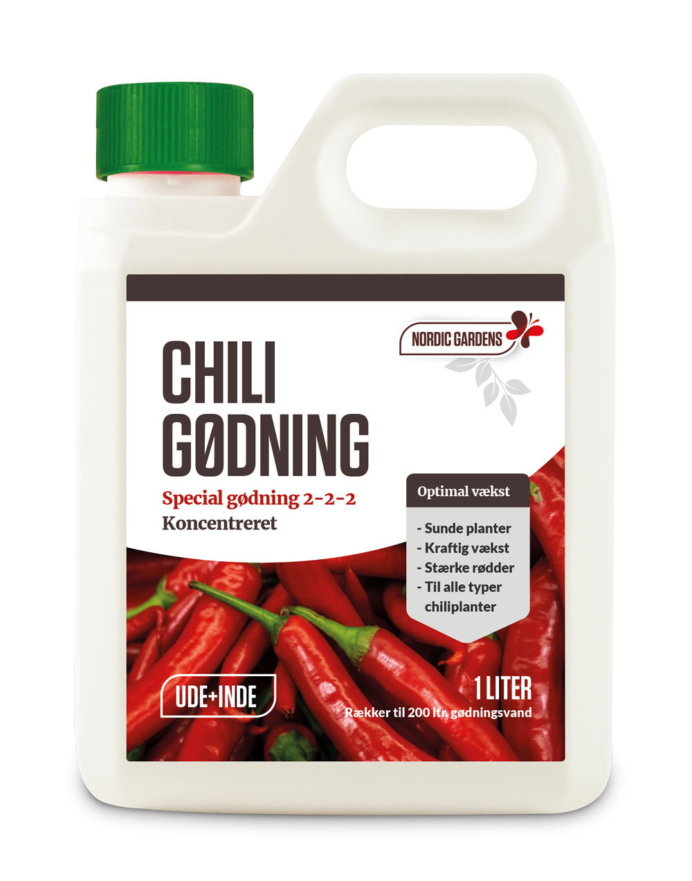 Nordic Gardens chiligødning 1 liter til stærke chiliplanter