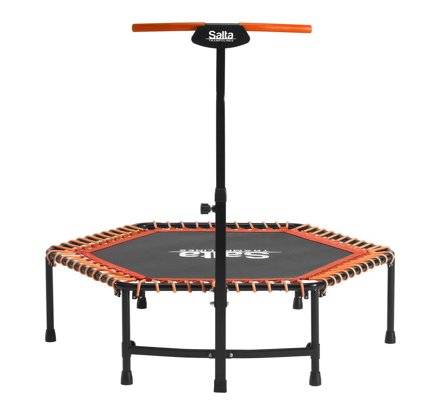 Hexagon Salta fitness trampolin med støttehåndtag