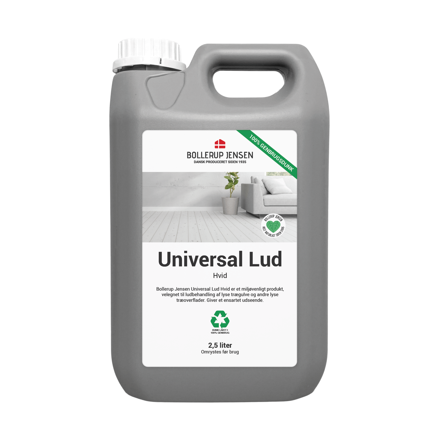 Bollerup Jensen Universal Lud hvid 2,5 L Dunk med Bollerup Jensen Universal Lud hvid 2,5 liter
