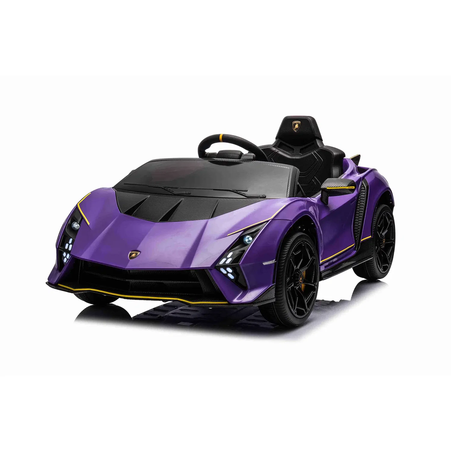 Lilla Lamborghini Autentica elbil til børn fra NORDIC PLAY med 4 x 10,8V motorer, EVA-hjul, realistiske forlygter, Bluetooth, FM-radio og fjernbetjening – licenseret design til børn ca. 3-8 år
