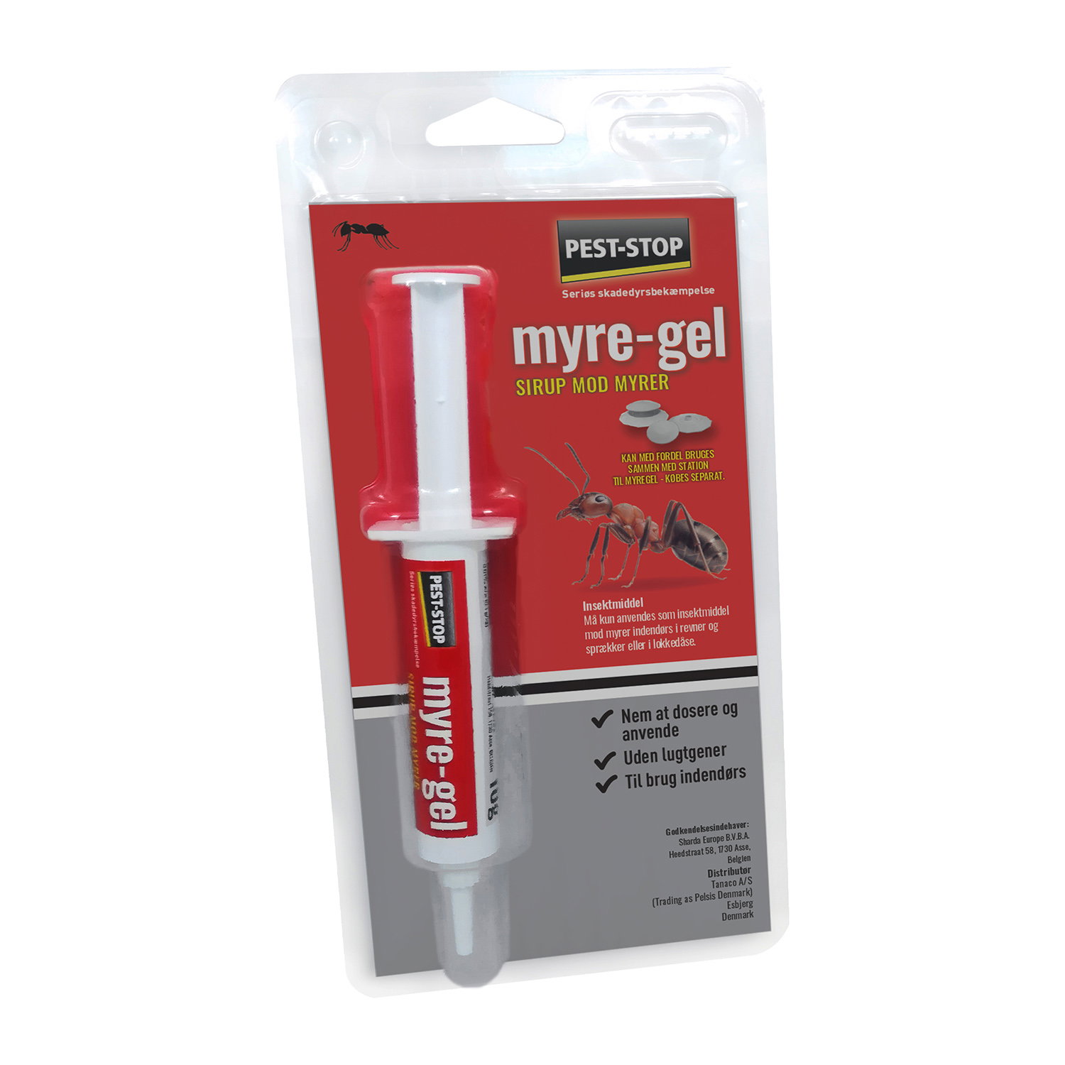 Pest-Stop Myre-Gel sirup mod myrer - 10 g | Myregel til indendørs brug, tiltrækker myrer og bekæmper boet Pest-Stop Myre-Gel sirup mod myrer 10 g i sprøjtepakning – indendørs myrebekæmpelse, gel til placering i revner og ved myrernes opgangshuller