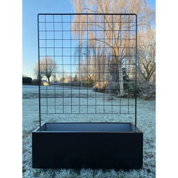 Sort plantekasse m/ espalier - 120 x 40 x 40 cm Sort plantekasse m/ espalier - 120 x 40 x 40 cm