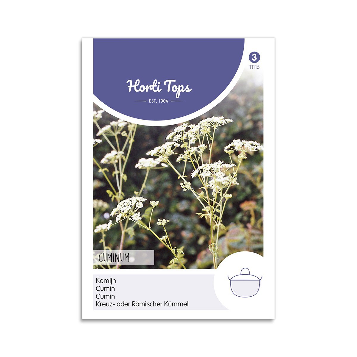 Frøpose med Horti Tops kommenfrø Cuminum cyminum