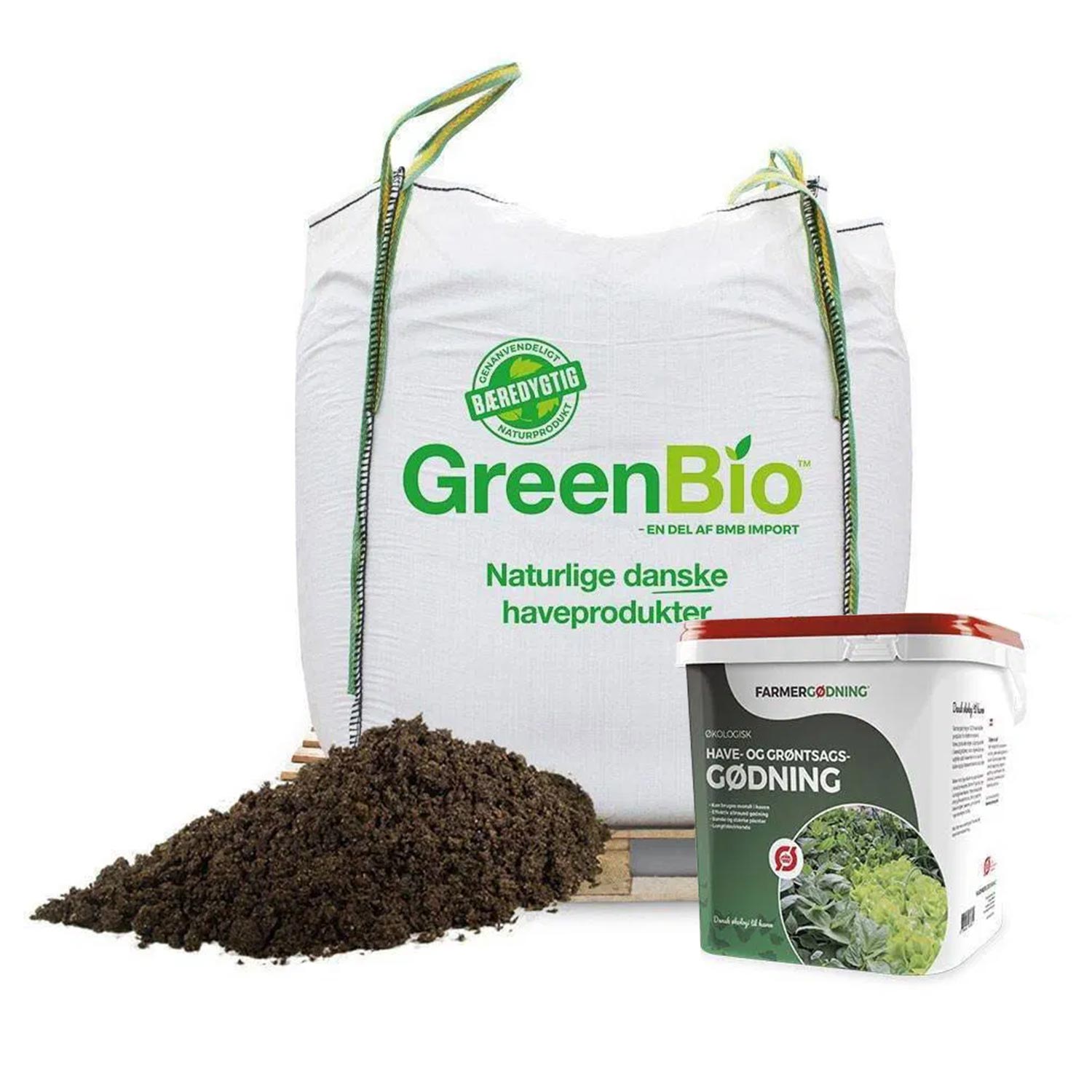 GreenBio økologisk have- og grøntsagsgødning GreenBio organisk jord og gødning til haven
